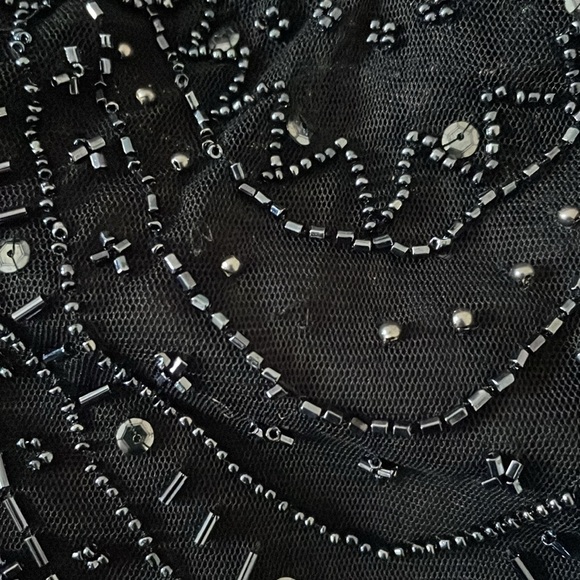 Needs Repairs Dave & Johnny By Laura Ryner Beaded Velvet Prom Dress - Picture 11 of 15